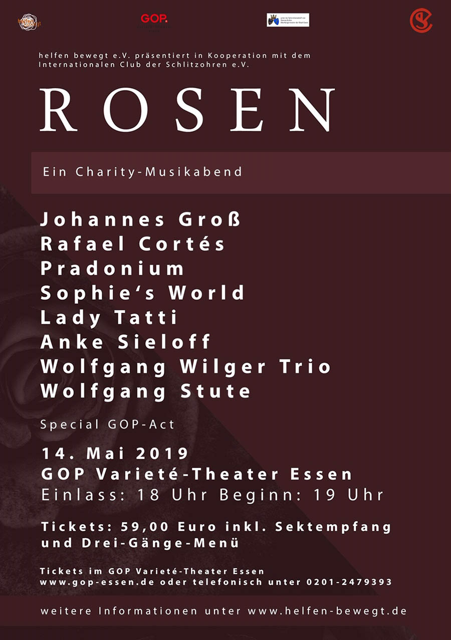 Charity-Musikfest ‚Rosen‘ zugunsten unserer Stiftung